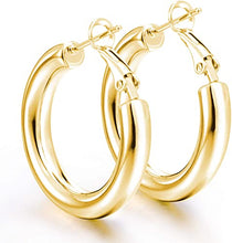 Load image into Gallery viewer, 14K Gold Hoop Earrings For Women